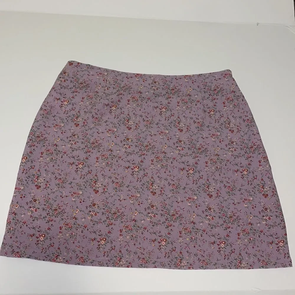 SHEIN mauve floral miniskirt